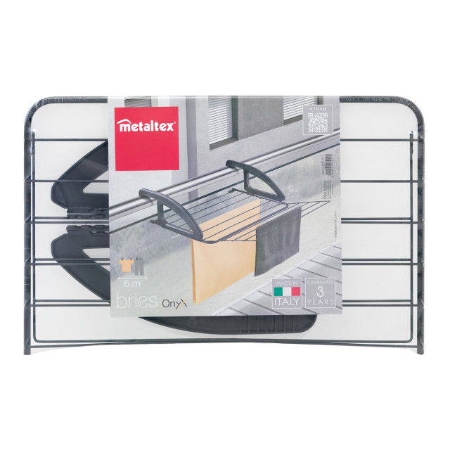 Metaltex Bries Onyx Balcony Laundry Dryer packaging