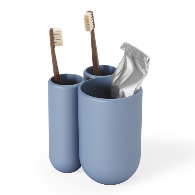 Umbra Touch Toothbrush Holder - Slate Blue detail