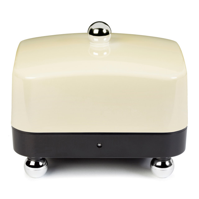 Alfille Temperature Controlled Butter Dish, Black with cream