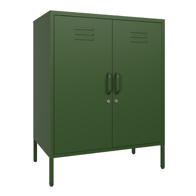 Popstrukt Sugar Cube Storage Cabinet - Dark Olive