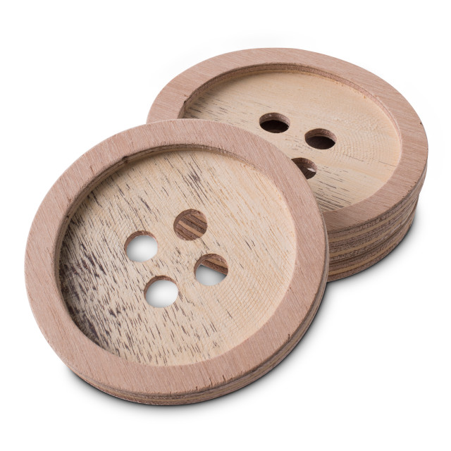 Native Decor Coaster, Set of 4. Button