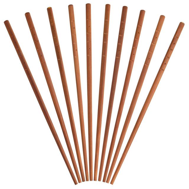 KitchenCraft Pure Oriental Bamboo Chopsticks, Pack of 10