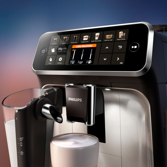 Philips 5400 Series Automatic Bean to Cup Espresso Machine close up