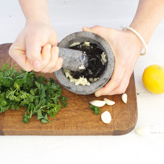 Action image of MasterClass Granite Pestle & Mortar, 12cm