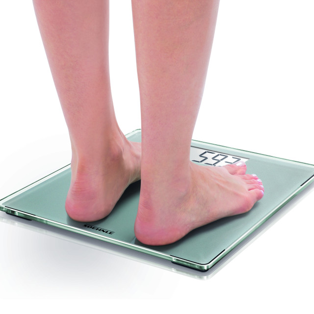 Soehnle Silver Style Sense Comfort 300 Bathroom Scale, 180kg in use