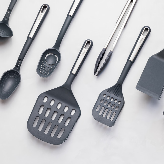 Legend Premium Nylon Slotted Turner with other utensils. utelsils sold separately