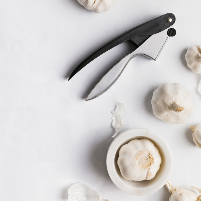Legend Premium Garlic Press in use