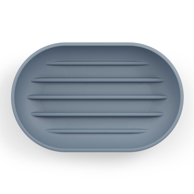Umbra Touch Soap Dish - Slate Blue angle