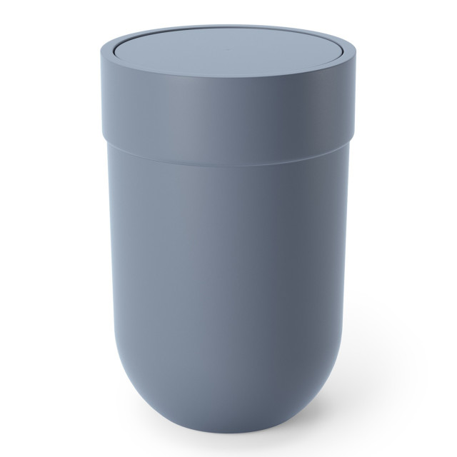 Umbra Touch Bin with Flip-Top Lid, 6L - Slate Blue angle