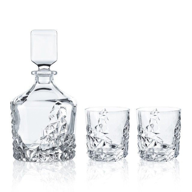 Nachtmann Sculpture Decanter & Glasses, Set of 3