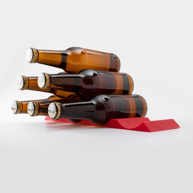 Fridge Buddy Bottle Storage Mat in use