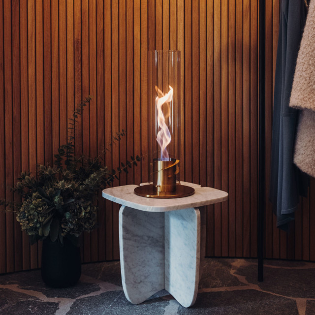 Lifestyle image of Hoefats Small Tabletop Spinning Fire Lantern