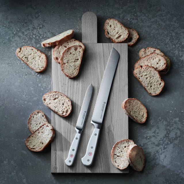 Wüsthof CLASSIC WHITE Double-Serrated Bread Knife, 23cm