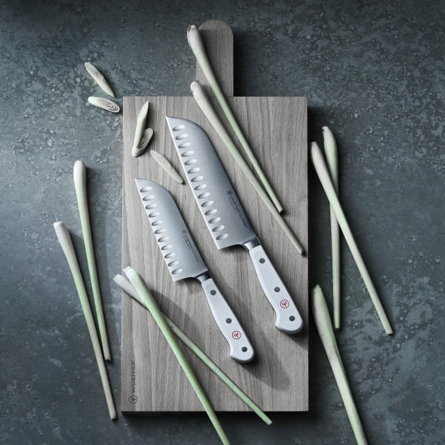 Wüsthof CLASSIC WHITE Hollow Edge Santoku, 17cm