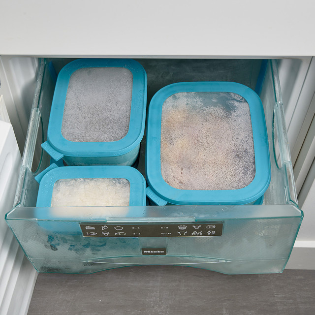 Mepal Cirqula 3 Piece Rectangular Multi Bowl Set, 3L in use
