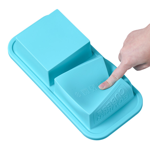 Souper Cubes 2-Cup Silicone Food Storage Tray with Lid bottom view