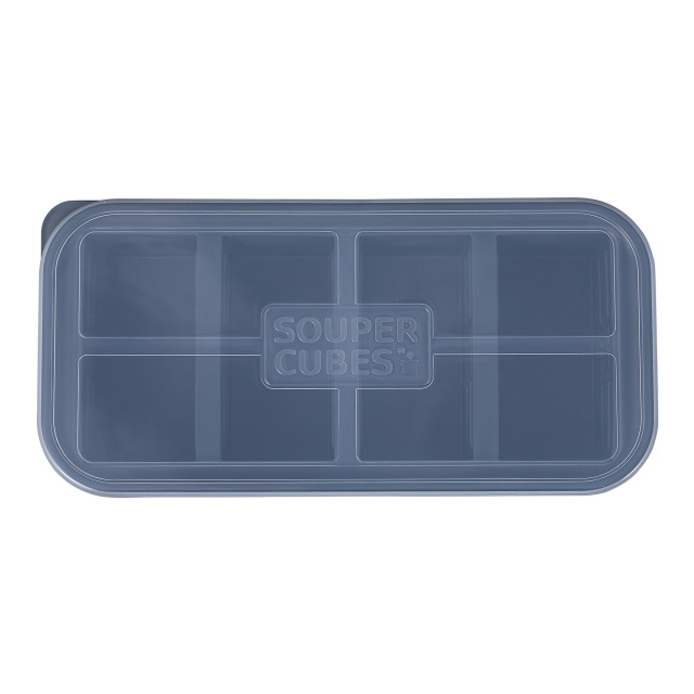 Souper Cubes Souper Cubes 1-Cup Silicone Food Storage Tray with Lid - Grey angle