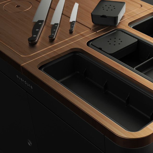 Everdure Prep Kitchen top compartments