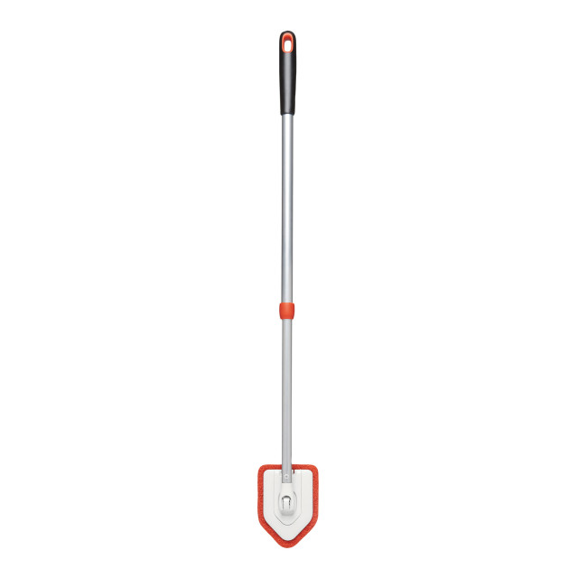OXO Good Grips Extendable Tub & Tile Scrubber, back view with handle extended