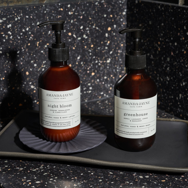 Amanda Jayne Night Bloom Hand & Body Lotion, 300ml and Greenhouse hand & body wash, sold separately