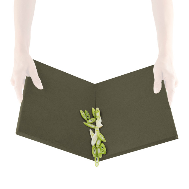 Eva Solo Green Tool Double Up Cutting Board in use