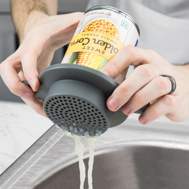 Tovolo Can Do Can Strainer in use
