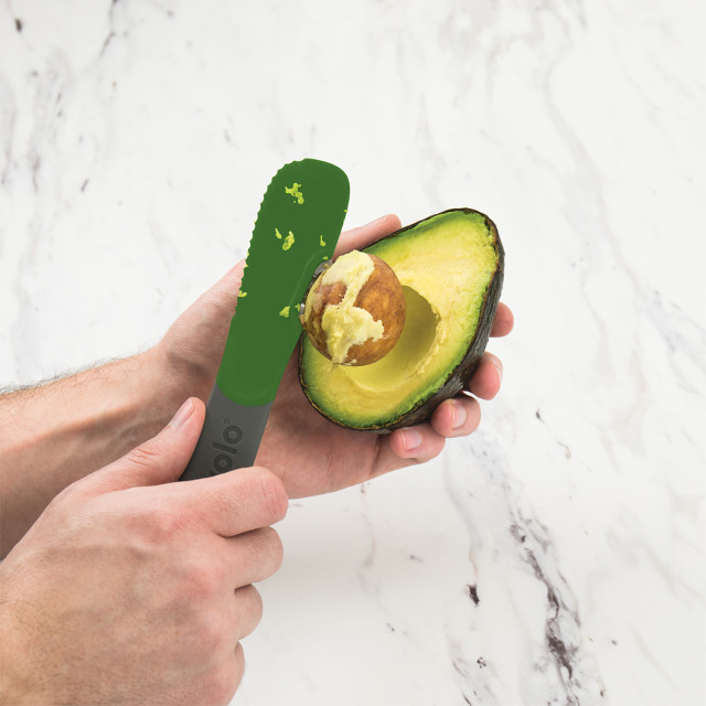 Tovolo 3-in-1 Avocado Tool in use