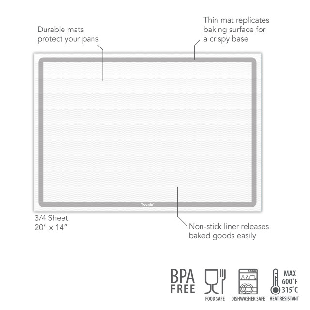 Tovolo TrueBake 3/4-Sheet Baking Mat CDU, 51cm x 35.5cm