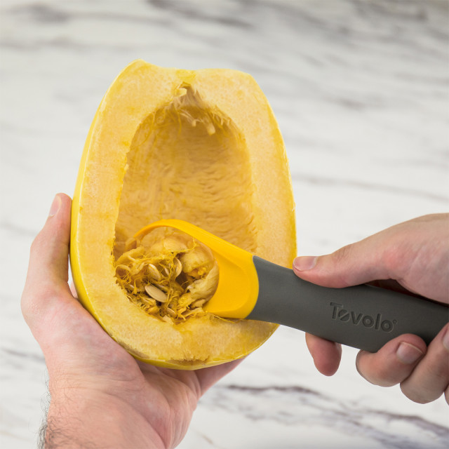 Tovolo Squash Tool in use