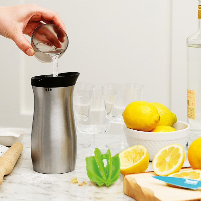 Tovolo Stainless Steel Cocktail Shaker in use