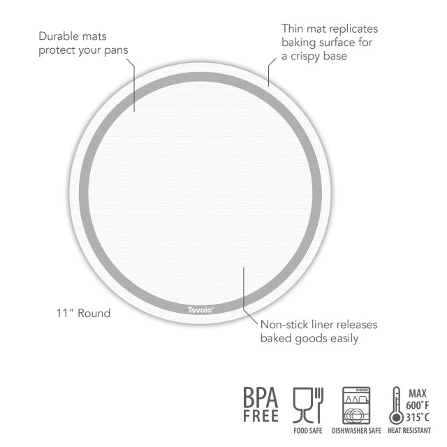 Tovolo TrueBake Round Baking Mat CDU, 28.5cm