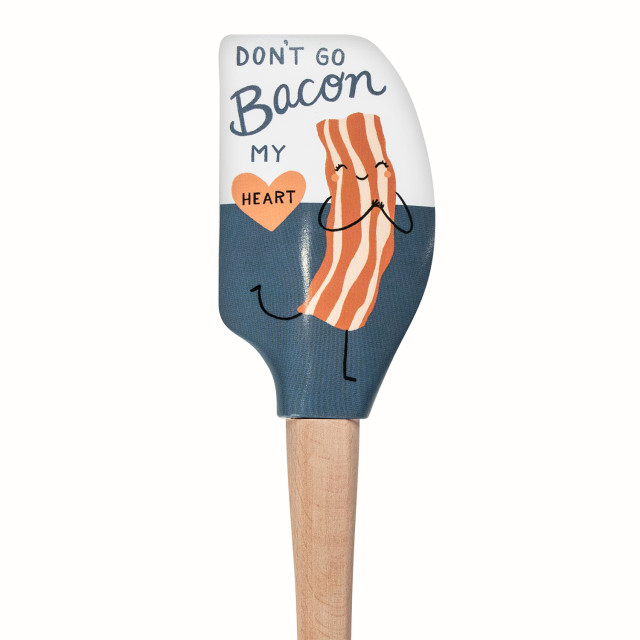 Tovolo Spatulart Spatula - Bacon my Heart/If I Fried Spatula close up