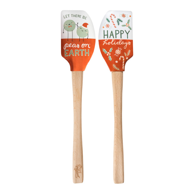 Tovolo Spatulart Spatula - Let There Be Peas angle