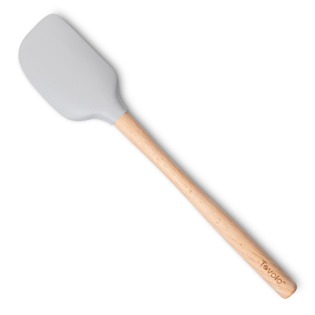 Tovolo Flex-Core Wood Handled Spatula - Oyster Grey
