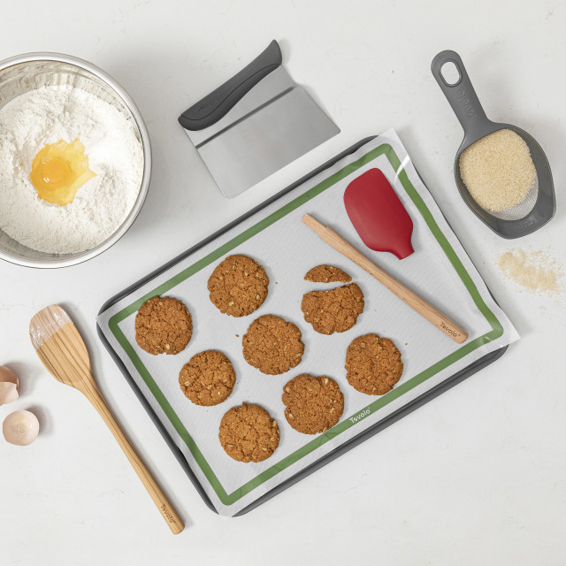 Lifestyle image of Tovolo Flex-Core Wood Handled Spatula