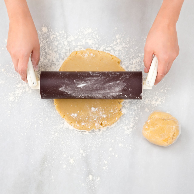 Making cookie batter - step 4 roll out dough 