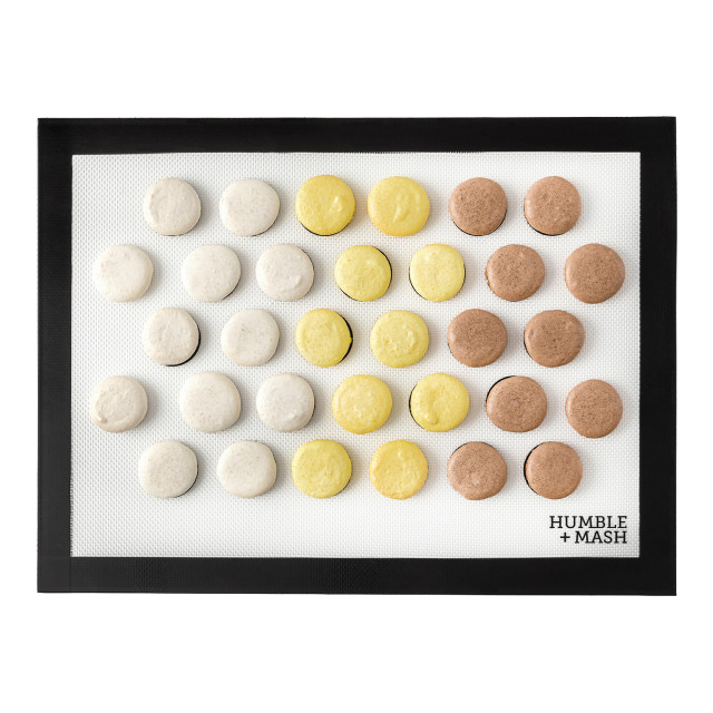 Humble & Mash Humble & Mash Silicone Non-Stick Macaron Mat in use 