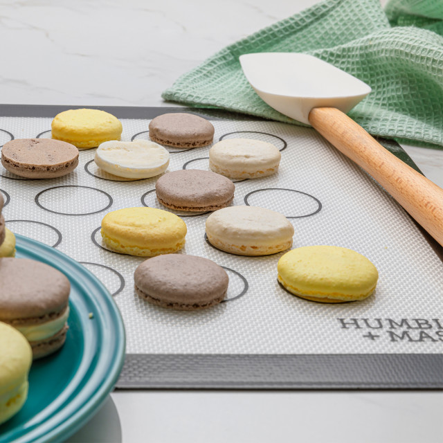 Humble & Mash Humble & Mash Silicone Non-Stick Macaron Mat in use 