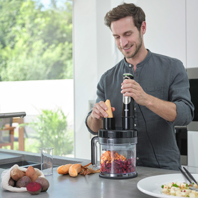 Braun MultiQuick 9 Hand Blender Complete Set, 1200W in use