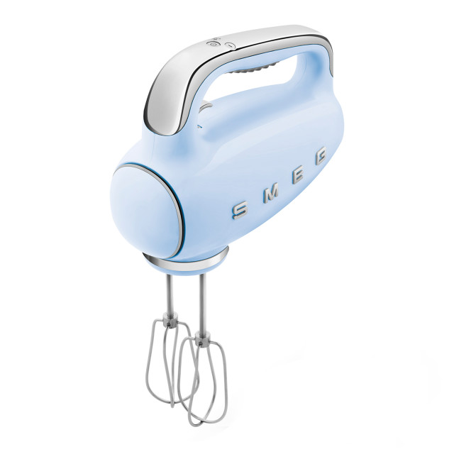 Smeg Retro Style Hand Mixer - Pastel blue front view