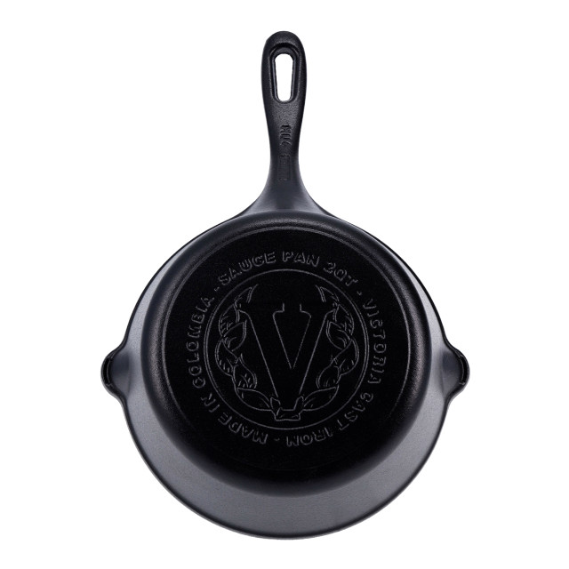 Victoria Enamelled Cast Iron Saucepan - 1.9L angle