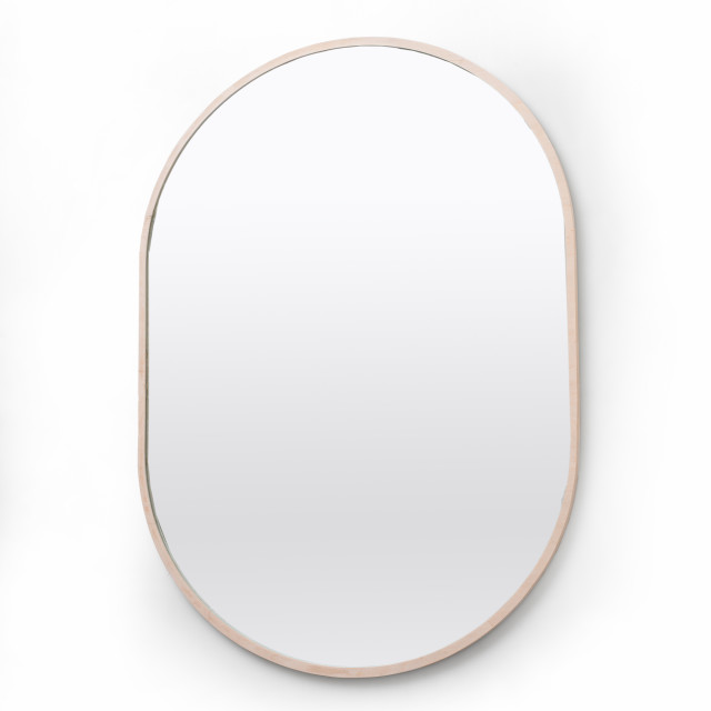 Native Decor Birch Framed Pod Mirror angle shot 