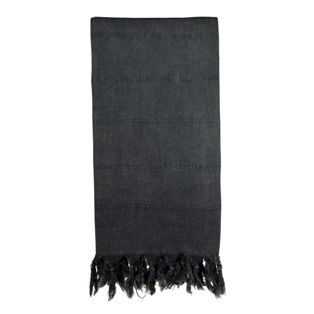 The Cotton Company Stonewashed Turkish Towel - Black product shot 