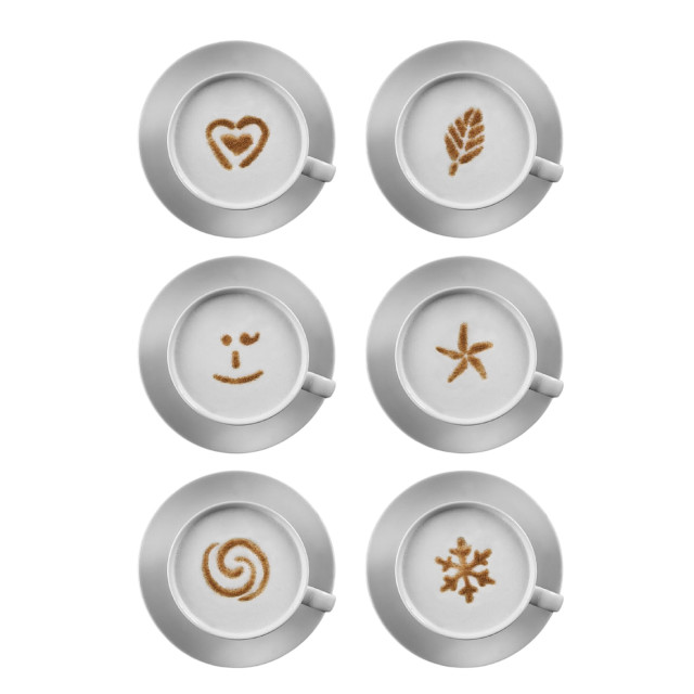 Aerolatte Cappuccino Art Stencils in use