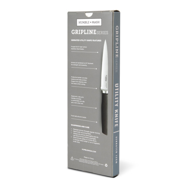 Humble & Mash Gripline Series Serrated Utility Knife, 12cm packaging