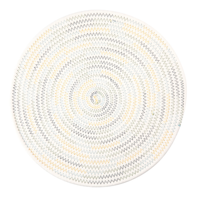 Humble & Mash Round Placemat, Set of 2 - Blue & Yellow product shot