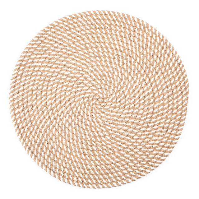 Humble & Mash Round Jute Blend Placemat, Set of 2 - Natural Jute product shot