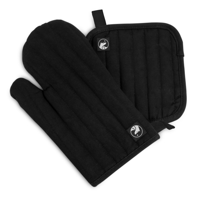 Sagenwolf Oven Glove, Black detail shot