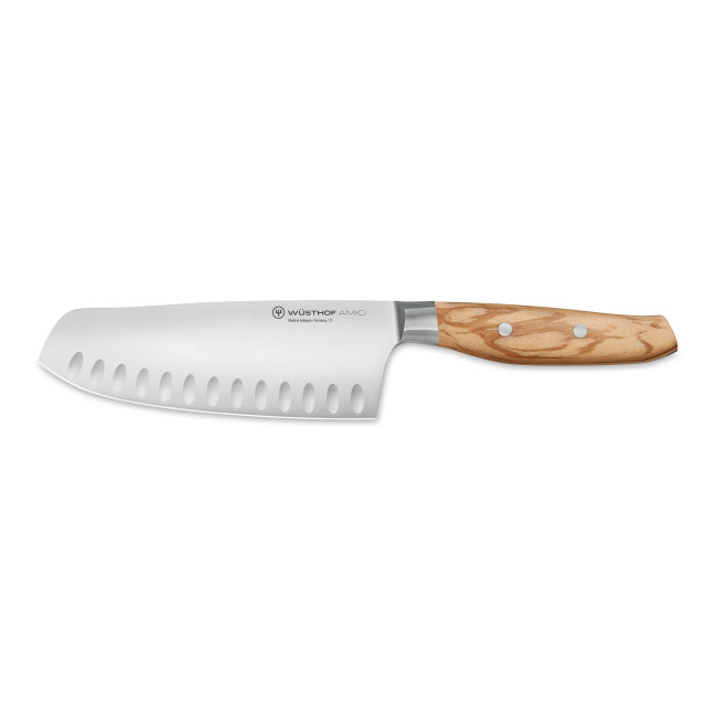 Wusthof AMICI Santoku Knife, 17cm top view