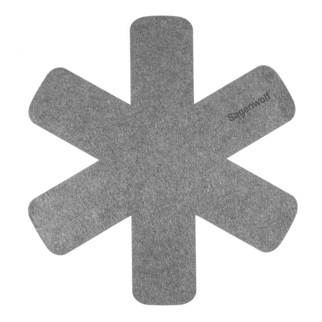 Sagenwolf Sagenwolf Pot & Pan Protectors, Set of 3 - Grey top view
